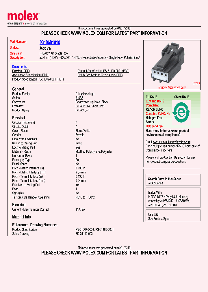 31068-1010_4849253.PDF Datasheet