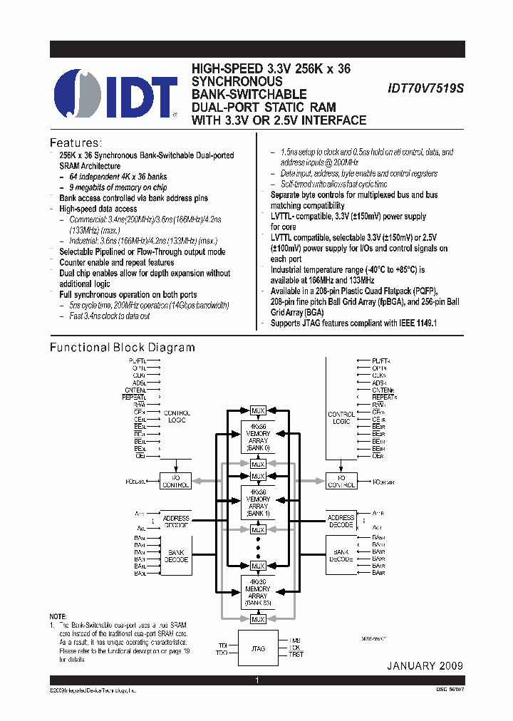 70V7519S133BF_4510620.PDF Datasheet