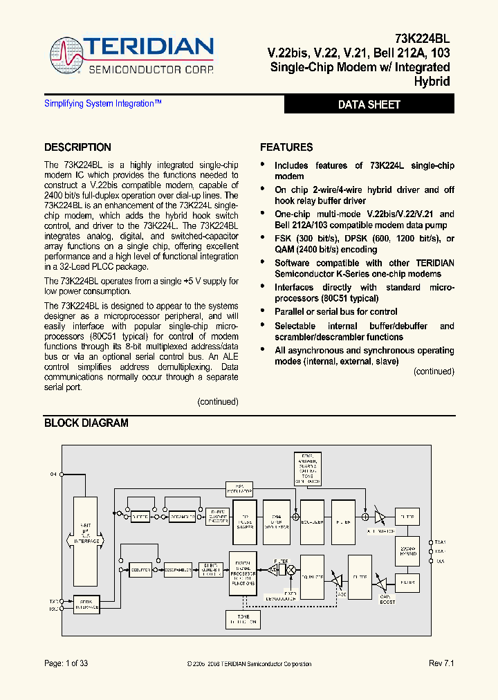 73K224BL-IHRF_4651892.PDF Datasheet