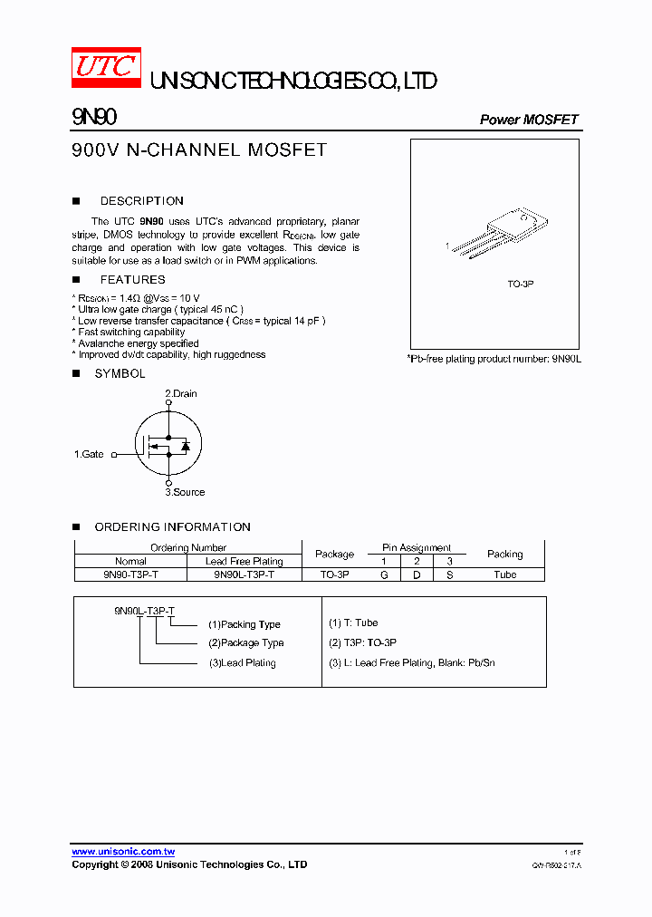 9N90-T3P-T_4702075.PDF Datasheet