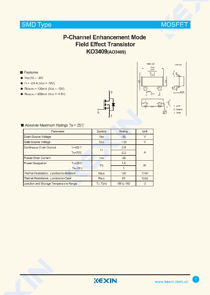 AO3409_4345380.PDF Datasheet