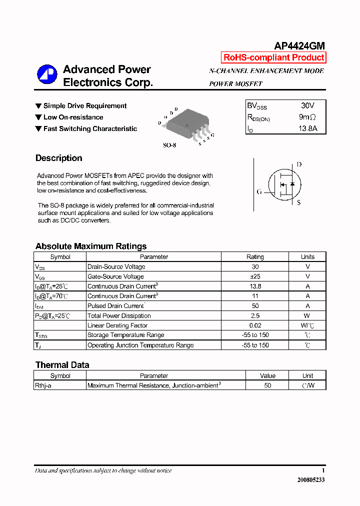 AP4424GM_4238430.PDF Datasheet