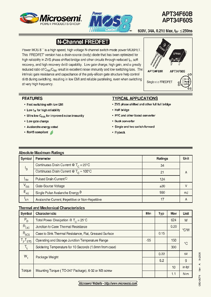 APT34F60B_4581149.PDF Datasheet