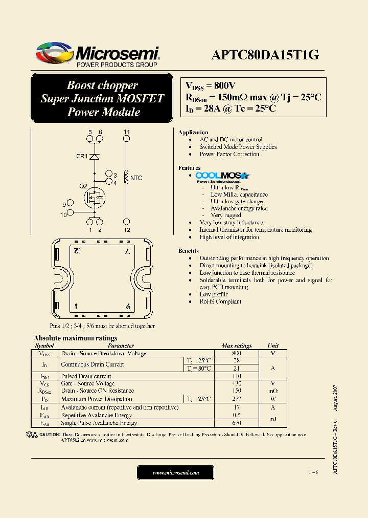 APTC80DA15T1G_4610107.PDF Datasheet