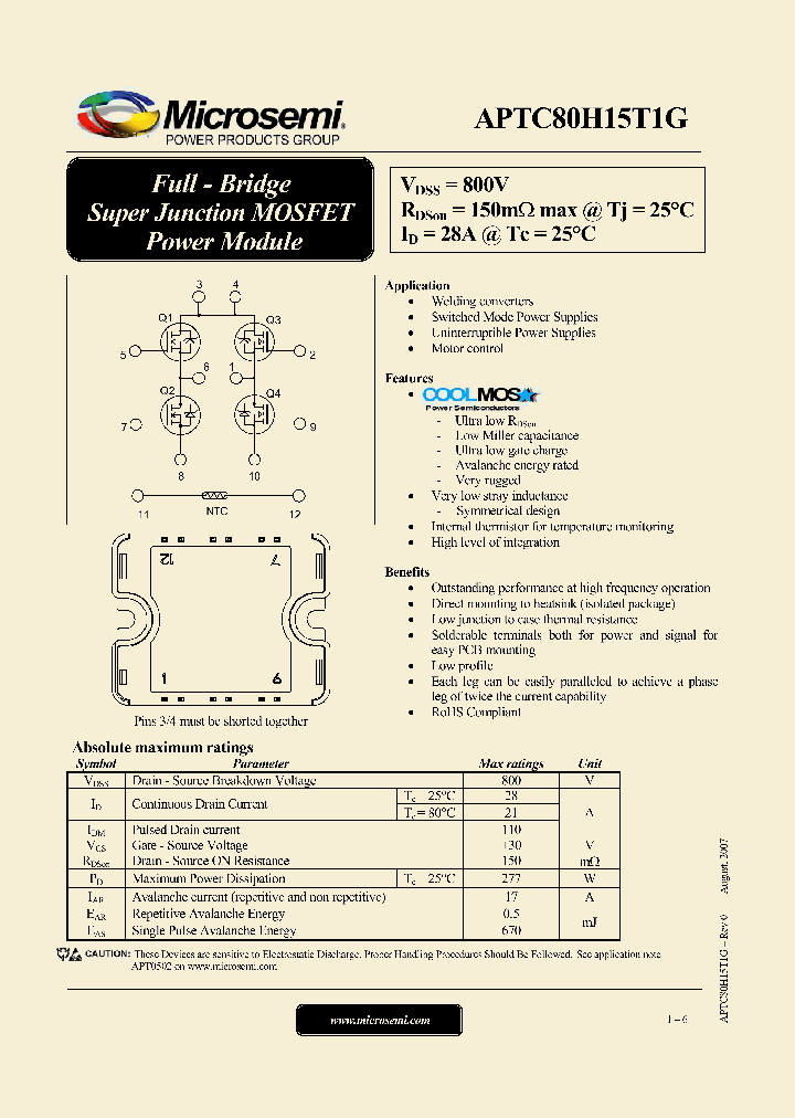 APTC80H15T1G_4610108.PDF Datasheet