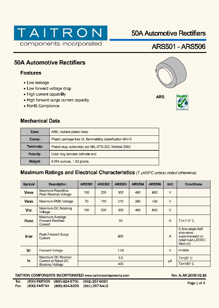 ARS501_4218952.PDF Datasheet