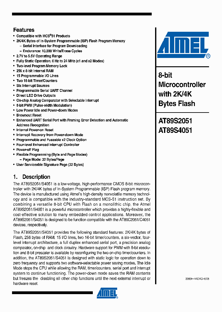 AT89S2051S4051-24PU_4283557.PDF Datasheet