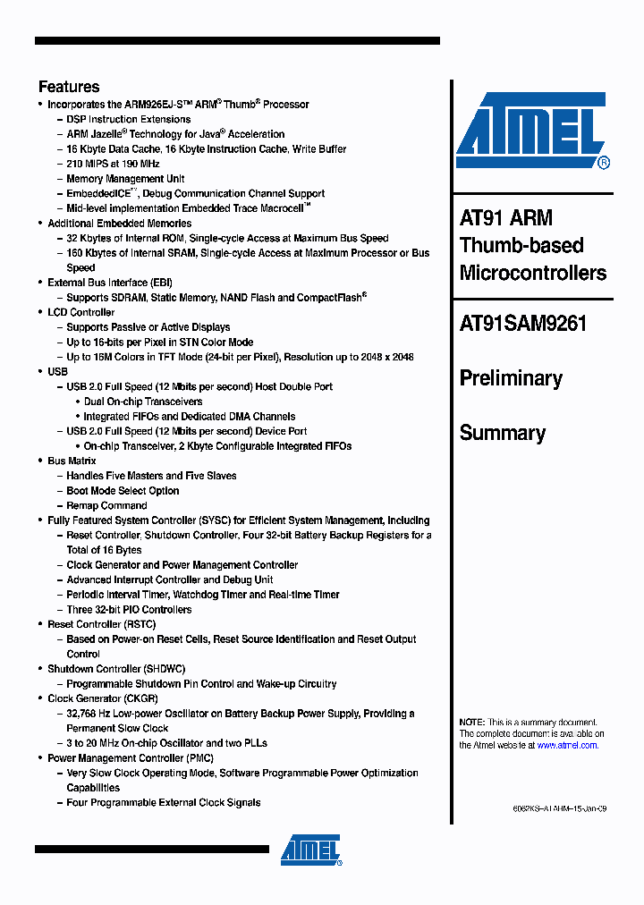 AT91SAM926109_4269106.PDF Datasheet