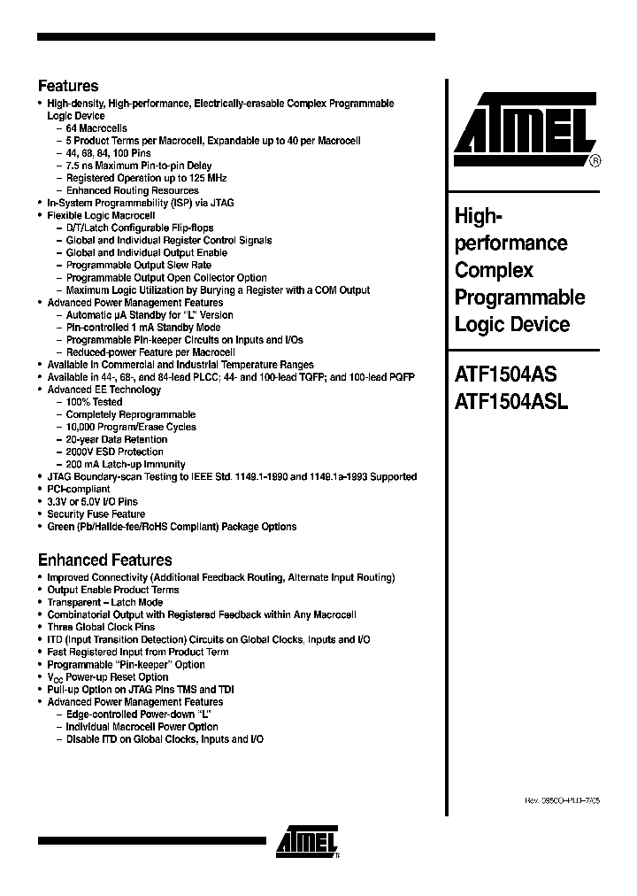 ATF1504ASL-20AC100_4477998.PDF Datasheet