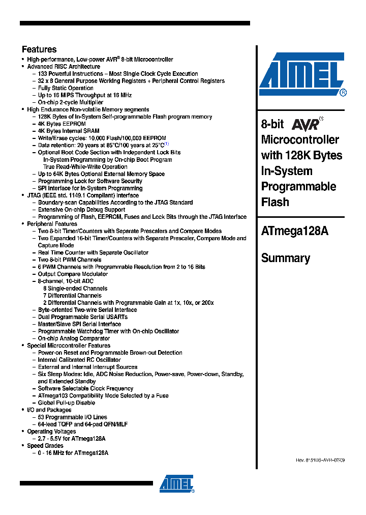 ATMEGA128A09_4645298.PDF Datasheet