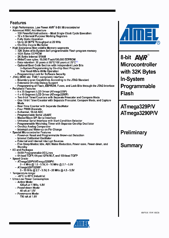 ATMEGA329P08_4563743.PDF Datasheet