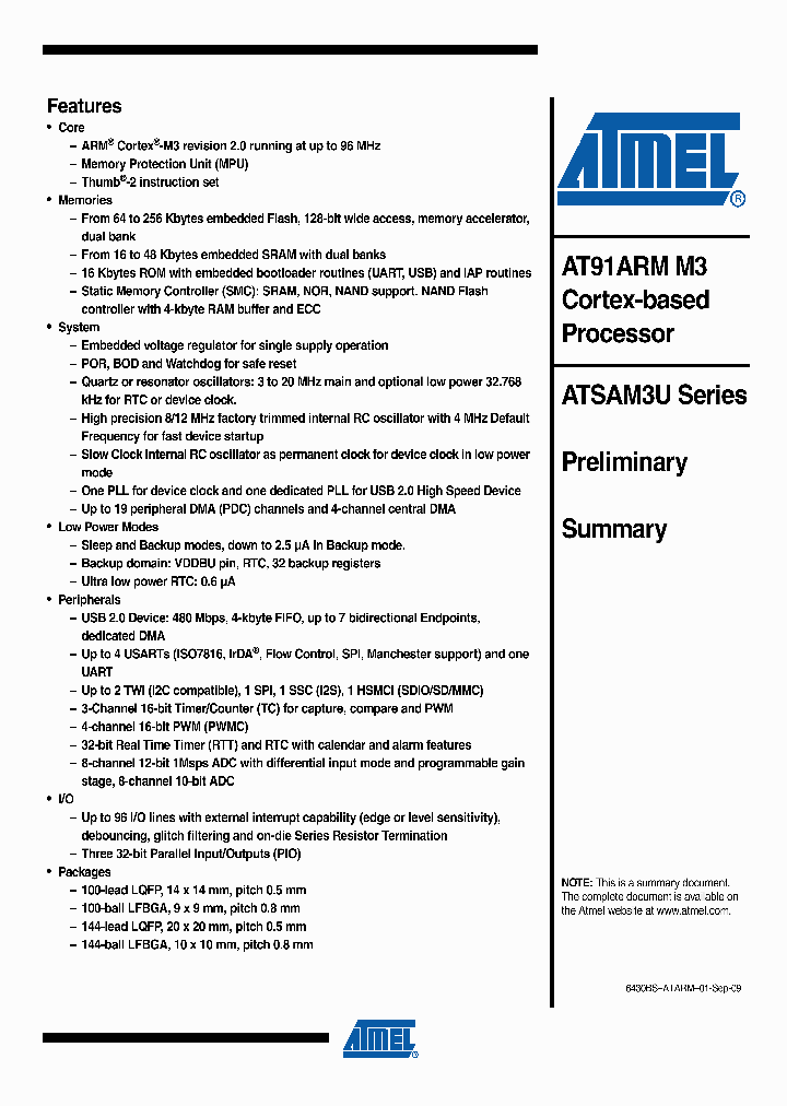 ATSAM3U4CA-AU_4592893.PDF Datasheet