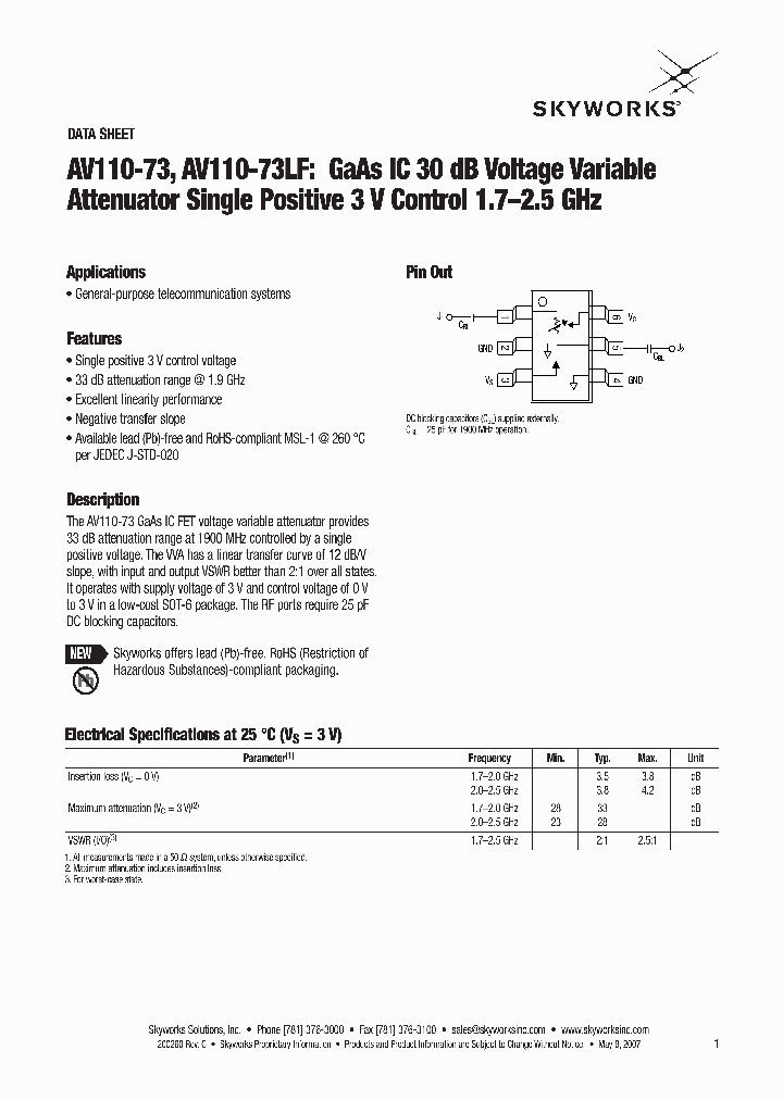 AV110-73LF_4167246.PDF Datasheet