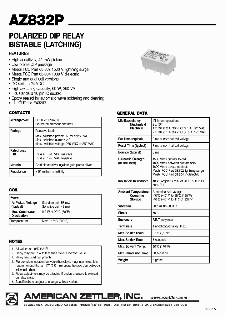 AZ832P2-2C-12DE_4533579.PDF Datasheet