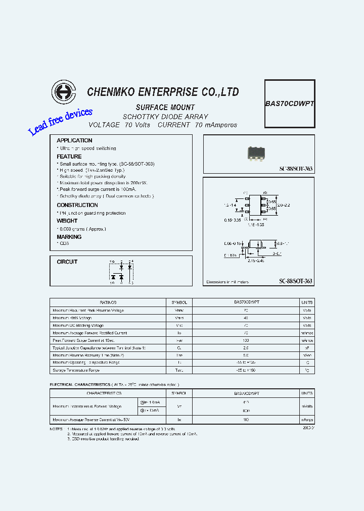 BAS70CDWPT_4449057.PDF Datasheet