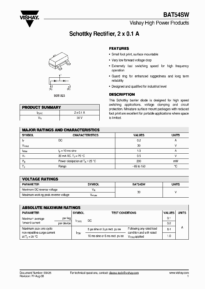 BAT54SW_4772688.PDF Datasheet