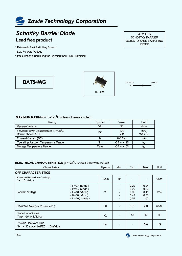 BAT54WG_4517381.PDF Datasheet