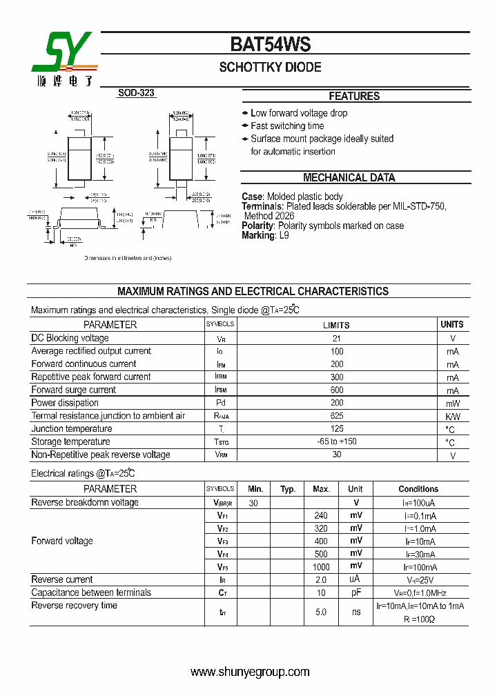 BAT54WS_4567857.PDF Datasheet