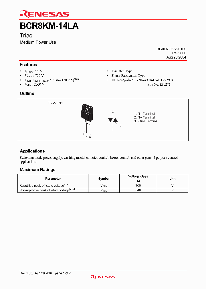 BCR8KM-14LA_4214577.PDF Datasheet