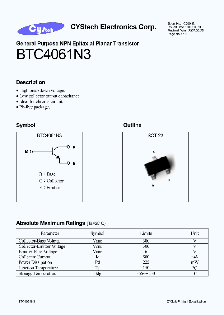 BTC4061N3_4575957.PDF Datasheet