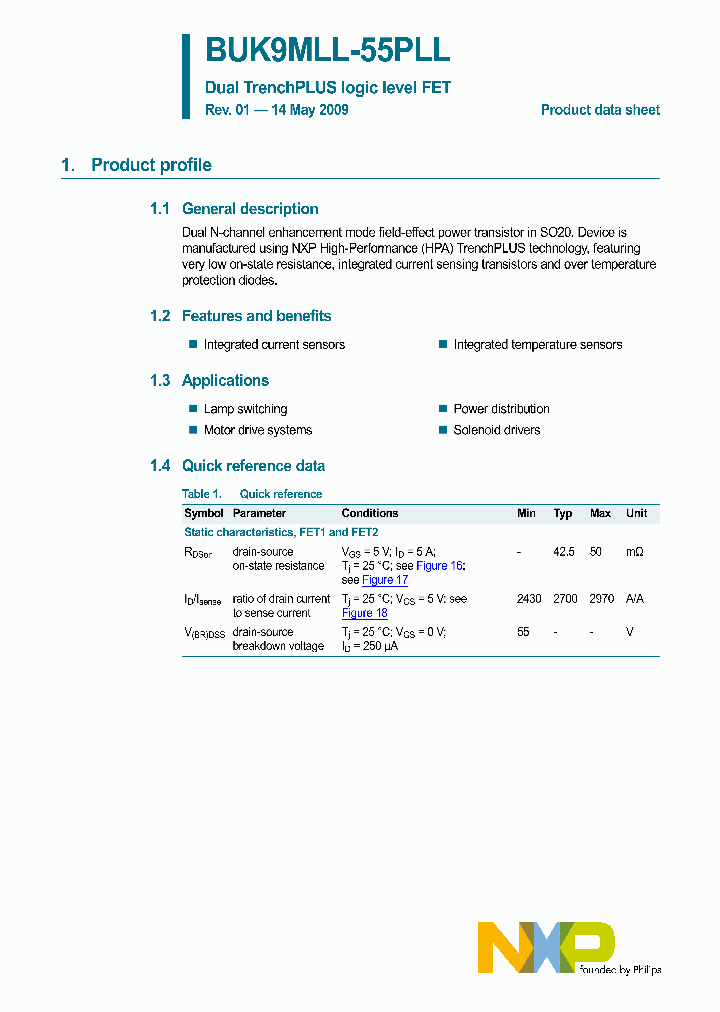 BUK9MLL-55PLL_4572807.PDF Datasheet