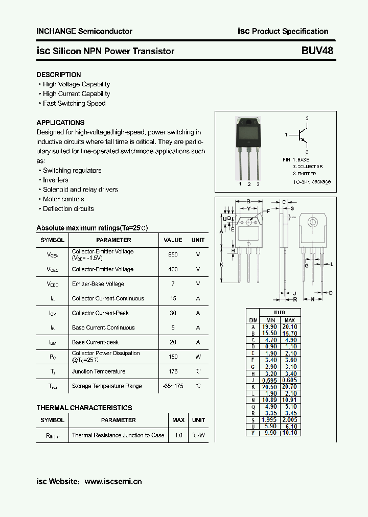 BUV48_4629557.PDF Datasheet