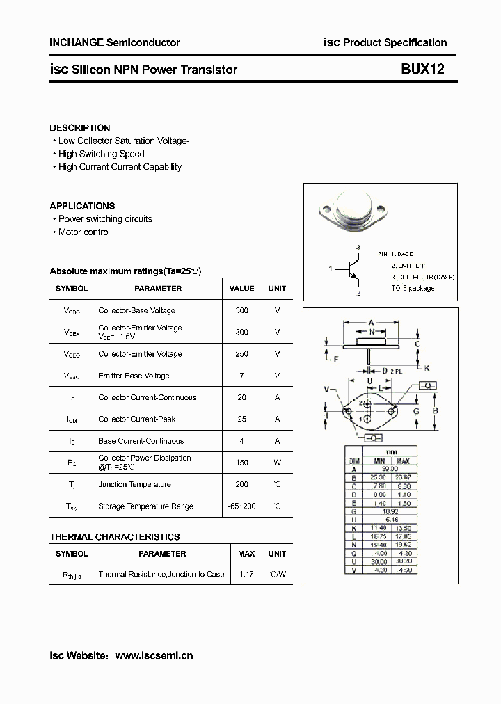 BUX12_4305629.PDF Datasheet