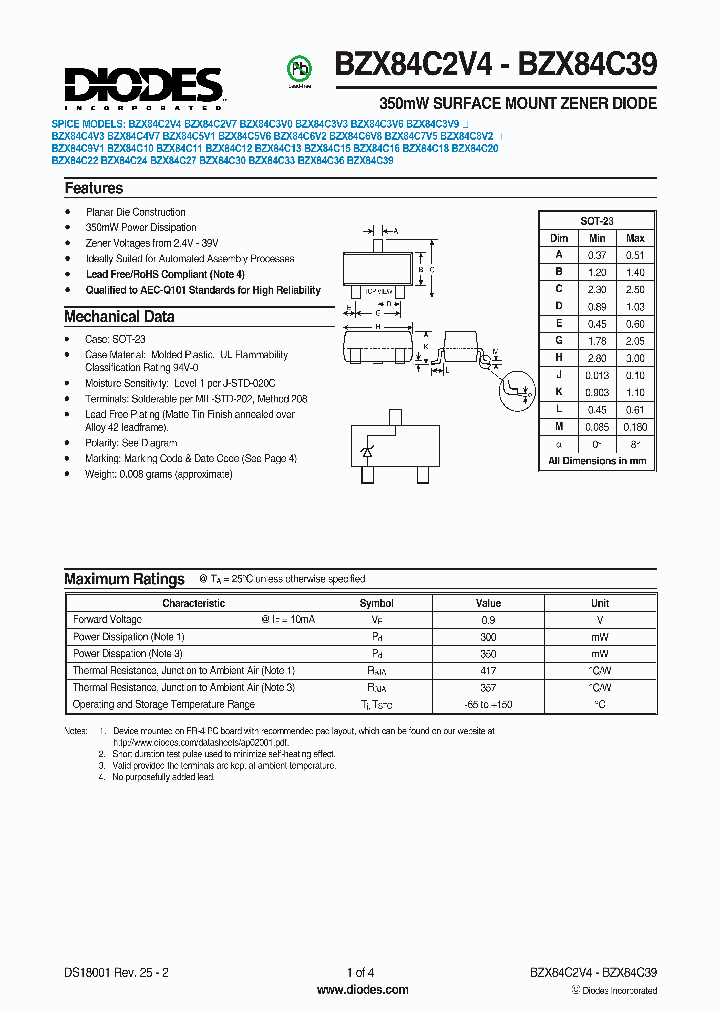 BZX84C30-7-F_4335396.PDF Datasheet