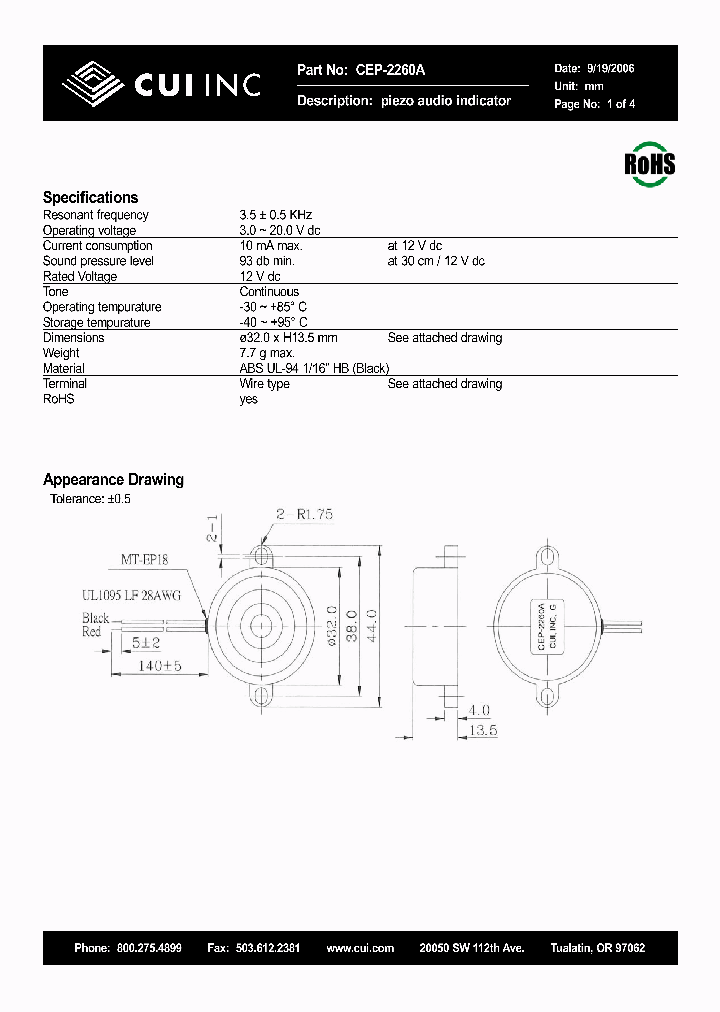 CEP-2260A_4580789.PDF Datasheet