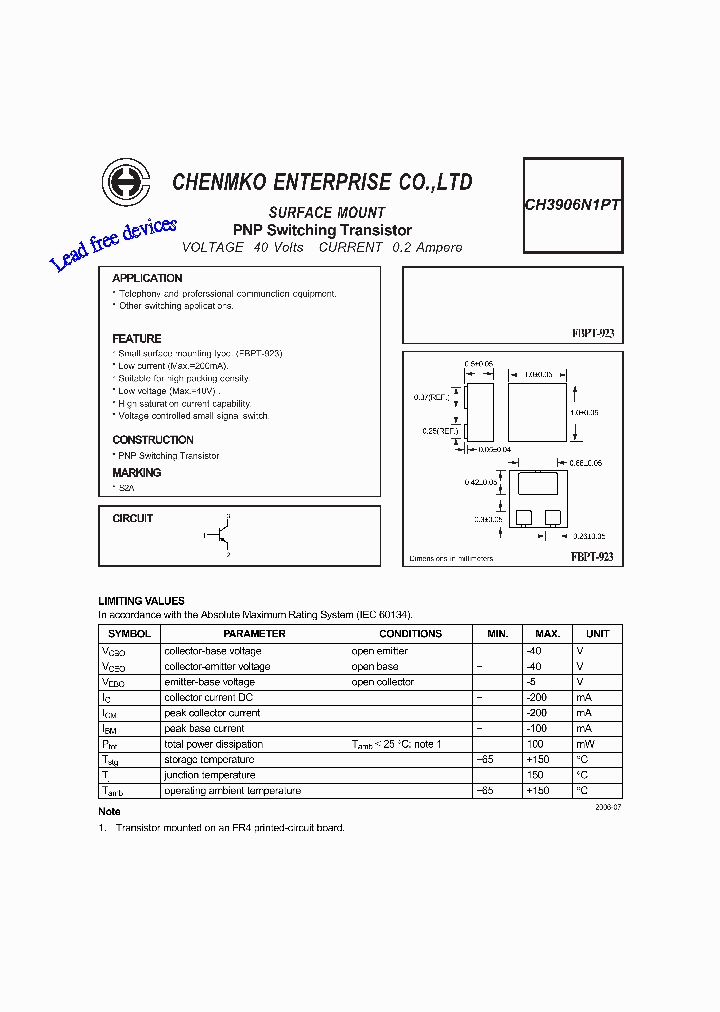 CH3906N1PT_4604544.PDF Datasheet