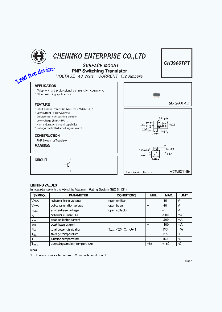 CH3906TPT_4604547.PDF Datasheet