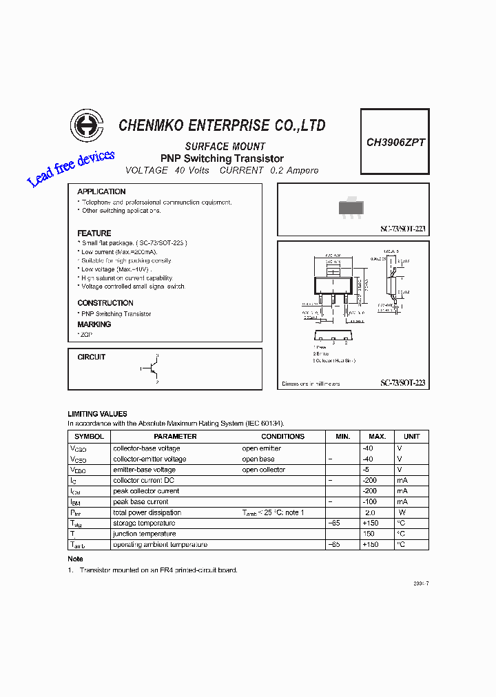 CH3906ZPT_4687097.PDF Datasheet