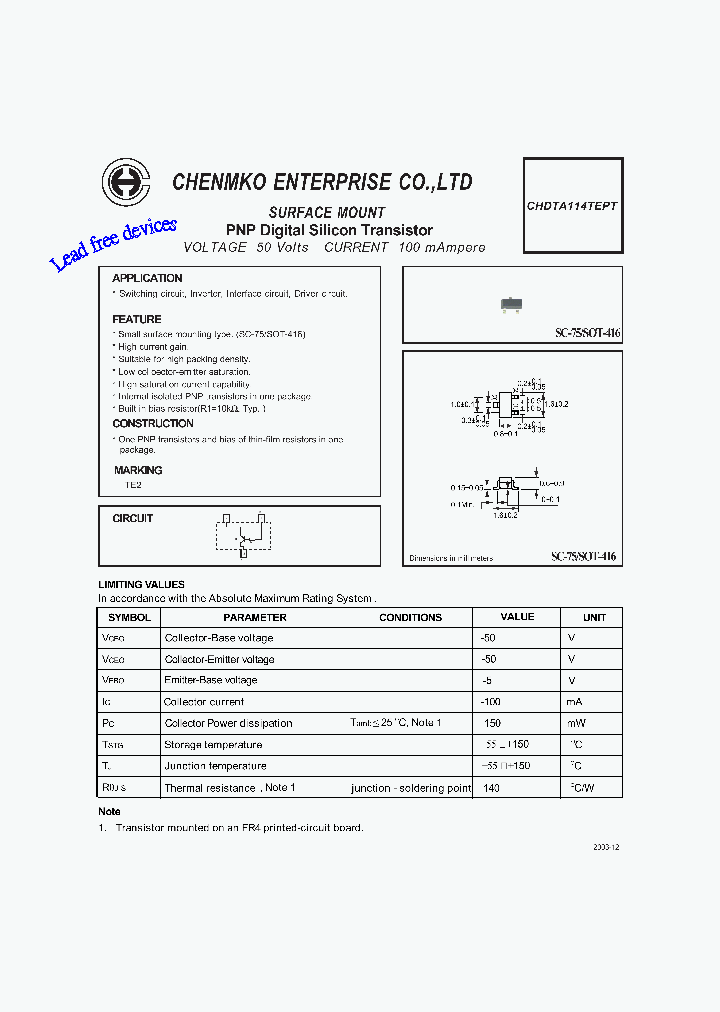 CHDTA114TEPT_4491183.PDF Datasheet