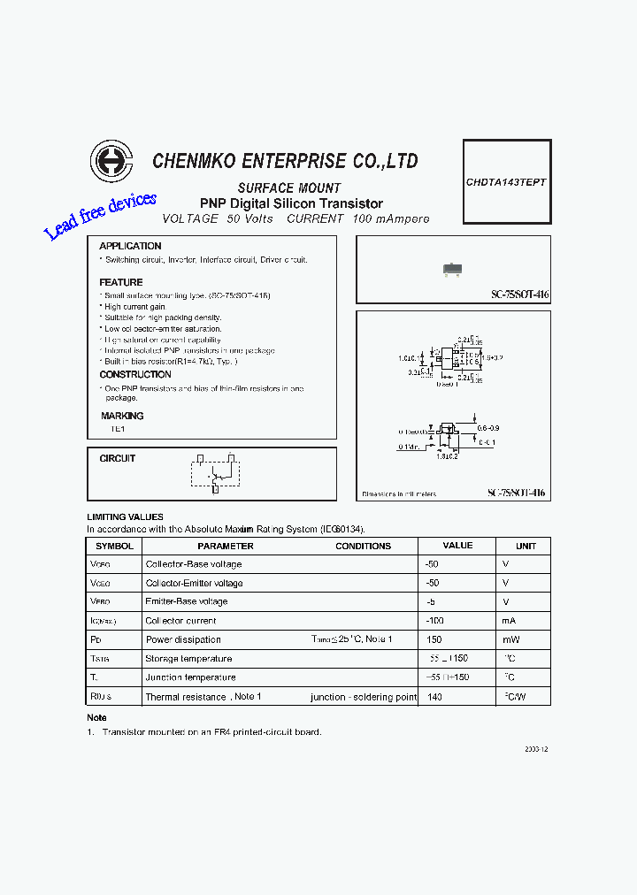 CHDTA143TEPT_4895392.PDF Datasheet