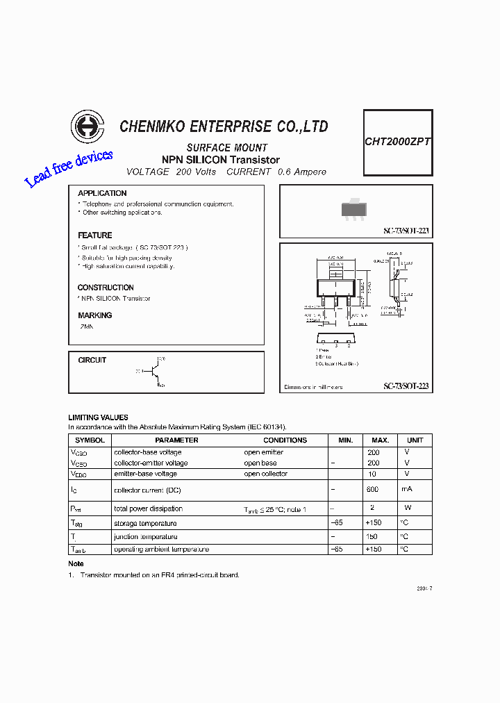 CHT2000ZPT_4530620.PDF Datasheet