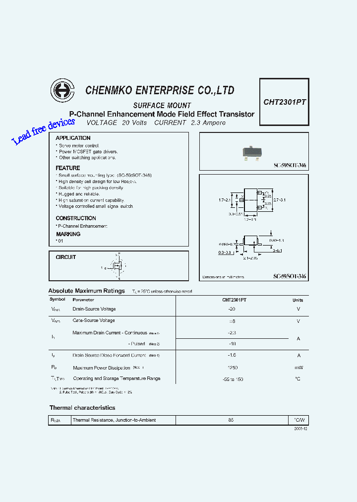CHT2301PT_4681413.PDF Datasheet