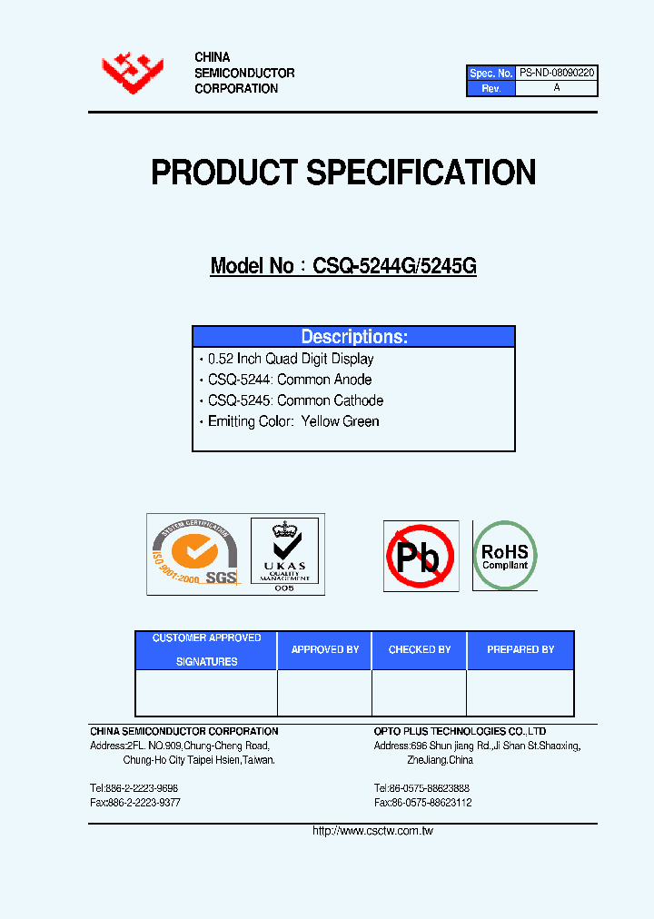 CSQ-5244G_4737887.PDF Datasheet