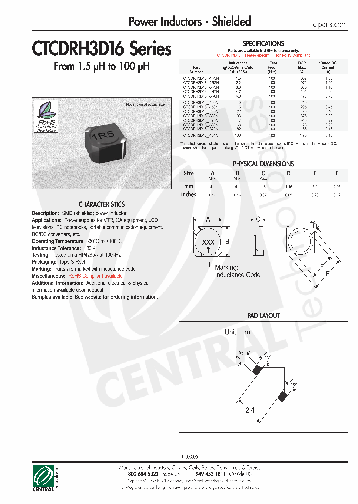 CTCDRH3D16-4R7N_4431803.PDF Datasheet