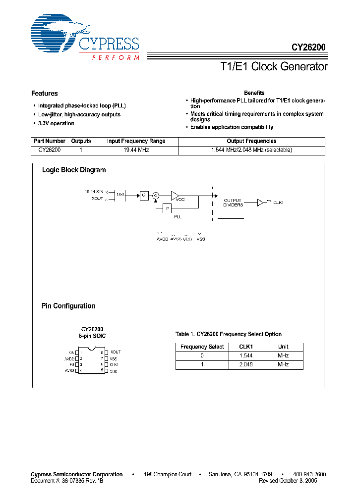 CY26200SC_4220810.PDF Datasheet