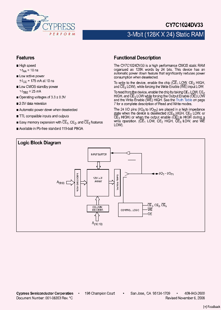 CY7C1024DV33-10BGXI_4822585.PDF Datasheet