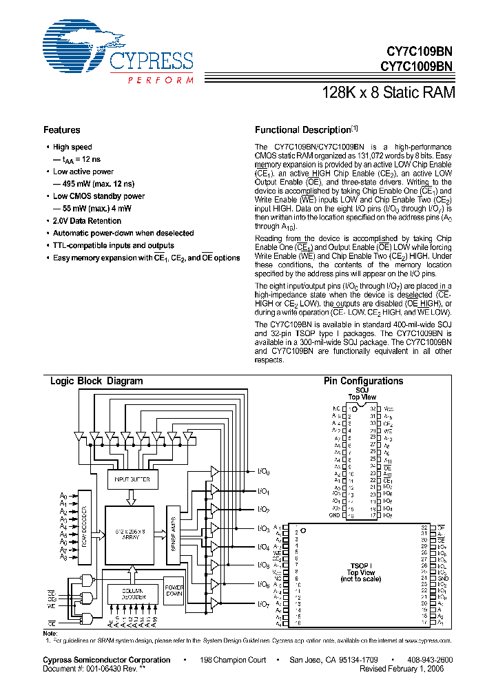 CY7C109BN09_4599689.PDF Datasheet