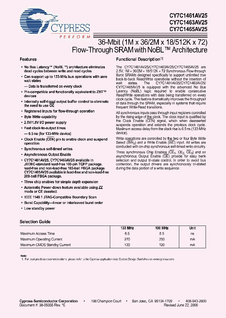 CY7C1465AV25_4180168.PDF Datasheet