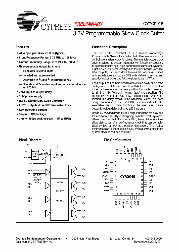 CY7C9915_4268542.PDF Datasheet