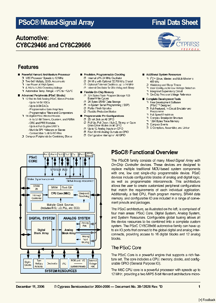 CY8C29466-12PVXE_4184587.PDF Datasheet