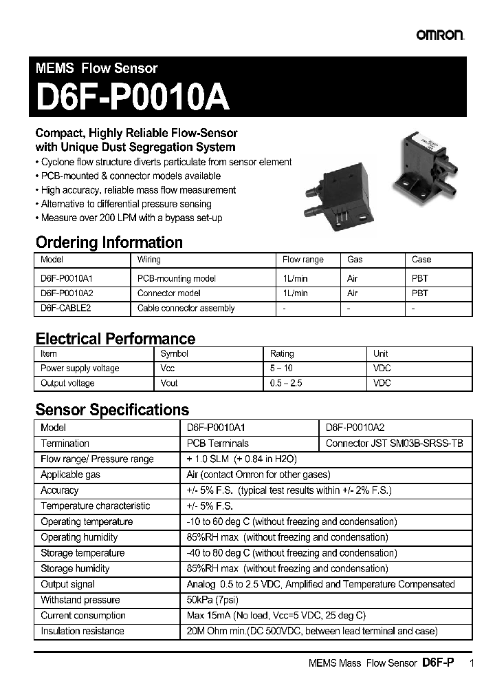 D6F-P0010A1_4875467.PDF Datasheet