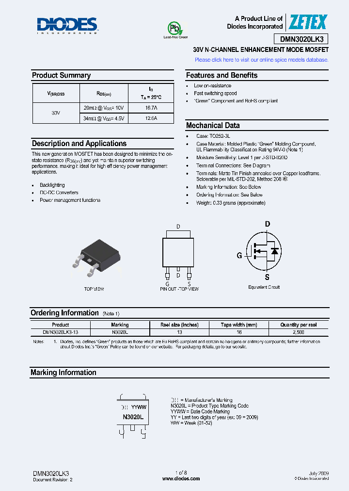DMN3020LK3_4460854.PDF Datasheet