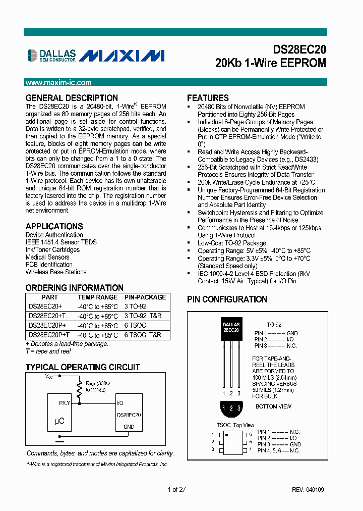 DS28EC20P_4725156.PDF Datasheet