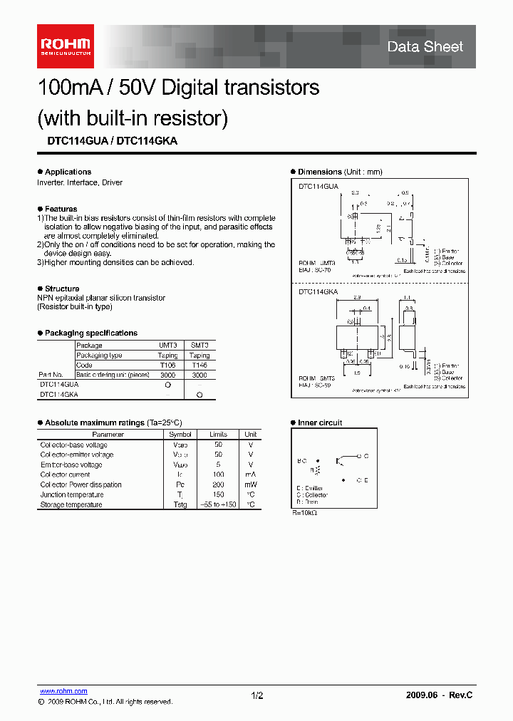 DTC114GUA_4664647.PDF Datasheet