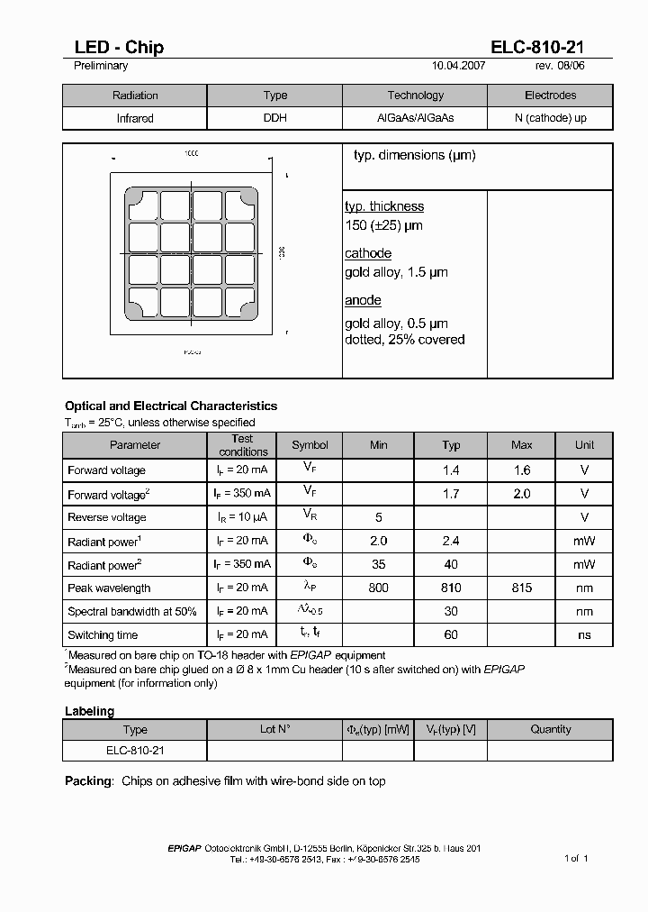 ELC-810-21_4585180.PDF Datasheet