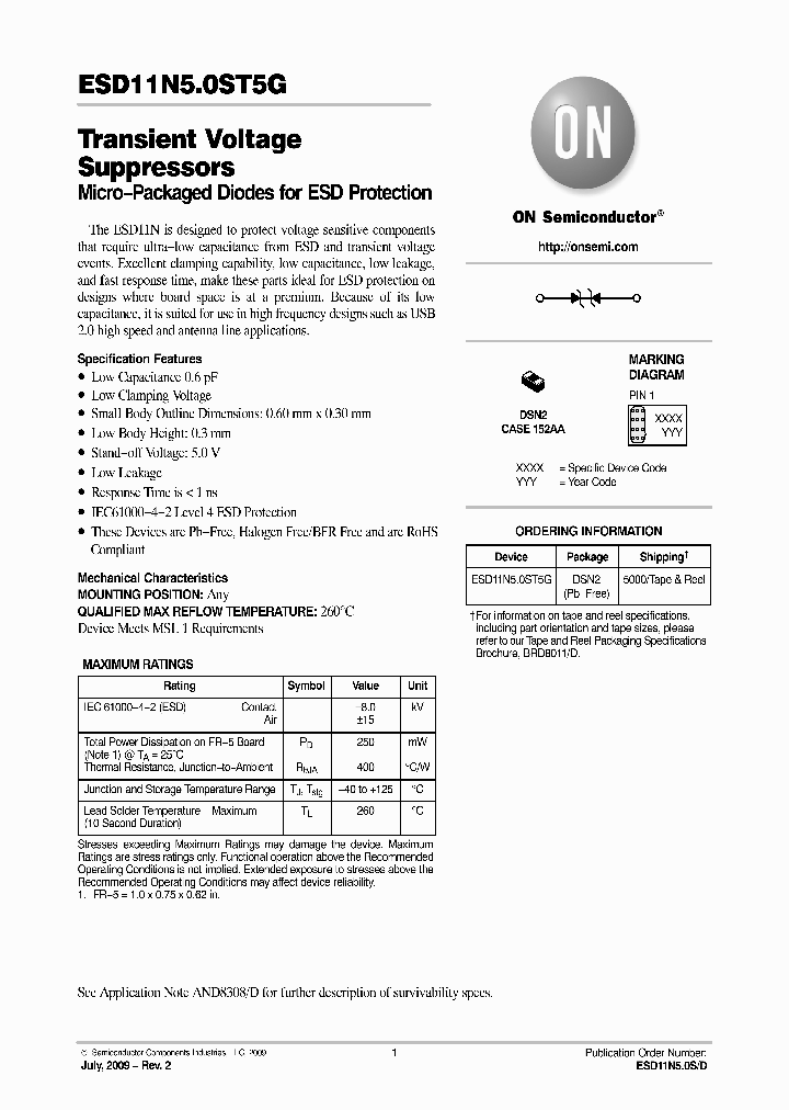 ESD11N50ST5G_4558461.PDF Datasheet